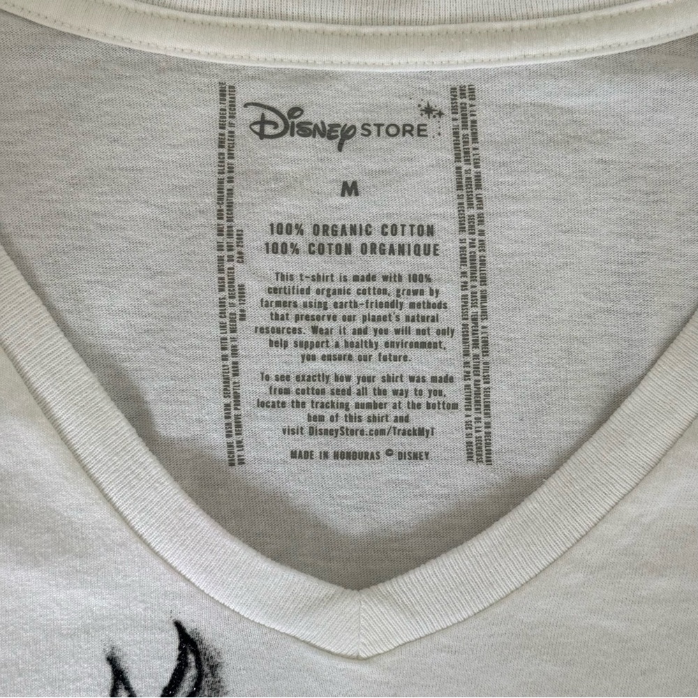 Disney Store White Tinker Bell Organic Cotton T-Shirt size Medium - Picture 7 of 9